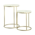 thumbnail image 2 of Round Marble Base Accent Table Natural and Green, 2 of 2