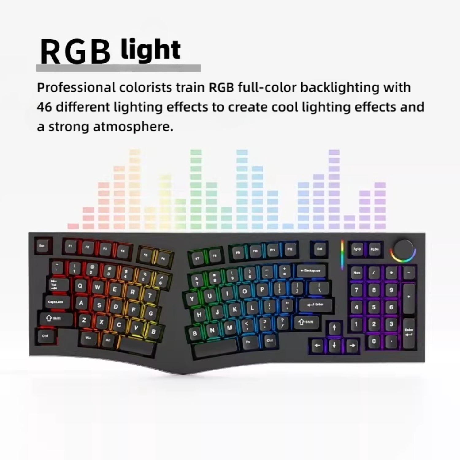 Alice98 Pro Mechanical Keyboard, 3° Typing Angle Ergonomic Design, Wireless Bluetooth/Wired Custom Keyboard with Alice Layout