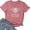 Pink, variant on Alun Summer Short Sleeve T Shirts for Women Fashion Cute Honeybee Graphic Crewneck Tee Shirts Soft Comfortable Breathable Workout Leisure Daily Wear Tops Yellow XL