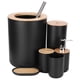 thumbnail image 3 of Juego De Escobillas Para Inodoro, Escobilla Para Inodoro, Caja De Jabón De Madera Y Plástico De Bambú, Contenedor De Basura, 6 Piezas, Accesorios De Baño Para El Hogar, Baño,, 3 of 7