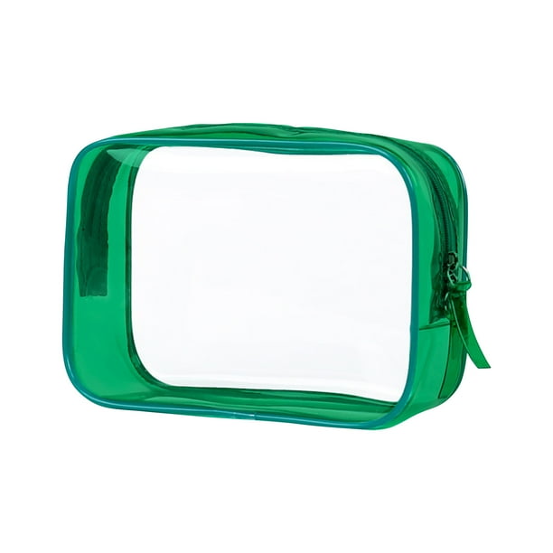 Bolsa de maquillaje, neceser, neceser grande para mujer, transparente, de gran capacidad, para viaje, neceser de plástico con cremallera.