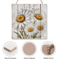 thumbnail image 3 of Zomyto 12x12 In Square Hanging Wood Sign White Daisy Wall Hanger Sign Flower Art, 3 of 8