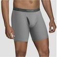 thumbnail image 2 of Fruit of the Loom Men's CoolZone Fly Boxer Briefs, Extended Sizes, 4 Pack - Black/Gray, Black/Grey, 2XLarge, 2 of 4