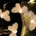 thumbnail image 4 of PATLOLLAV Christmas Butterfly String Lights,59 Inch 10 LED Vintage Style Copper Wire Butterfly Fairy Lights Battery Operated for Garden Wedding Party Holiday Christmas Tree Decoration, 4 of 5