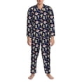 thumbnail image 3 of Zufioo Sharks In Sunglasses Mens Pajamas Set, Mens Long-Sleeved Pajama and Pajama Pants,Pajamas Para Hombres,Men's Sleepwear-Small, 3 of 7