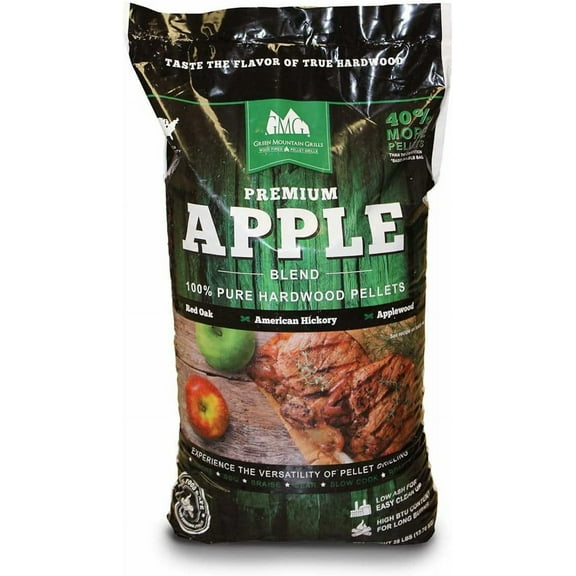 Green Mountain Grills Premium Apple 100% Pure Hardwood Grilling Cooking Pellets for Applewood, Hickory, and Red Oak Flavor During Grilling