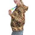 thumbnail image 2 of Uemuo Animal Leopard Pattern Women's Hoodie with Eye-catching Drawstrings- Casual Pullover Hoodie with Kangaroo Pocket, Stylish Hooded Sweatshirt-XX-Large, 2 of 7