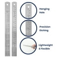 thumbnail image 4 of Unbranded Stainless Steel Ruler with Inch/Metric Conversion Table, 12 Inch, 2 Count, 2 Pack, 4 of 7