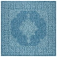 thumbnail image 6 of SAFAVIEH Courtyard Delbet Distressed Medallion Indoor/Outdoor Area Rug, 6'7" x 6'7" Round, Navy/Ivory, 6 of 9