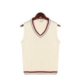 thumbnail image 4 of Mens Fashion Thick V-Neck Sleeveless Vest Sweater School Uniform Knitting Tops, 4 of 11