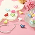 thumbnail image 4 of Uxcell 40 Pcs Focal Beads Acrylic Heart Beads Jewelry Making Charm Purple, 4 of 7