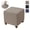 Khaki, variant on BYXAS Ottoman Cover Square Folding Storage (13"- 18") L x (15"- 18") H Ottoman Slipcovers Jacquard Stretch Cube Footrest Foot Stool Covers Protector with Elastic Band (Khaki)