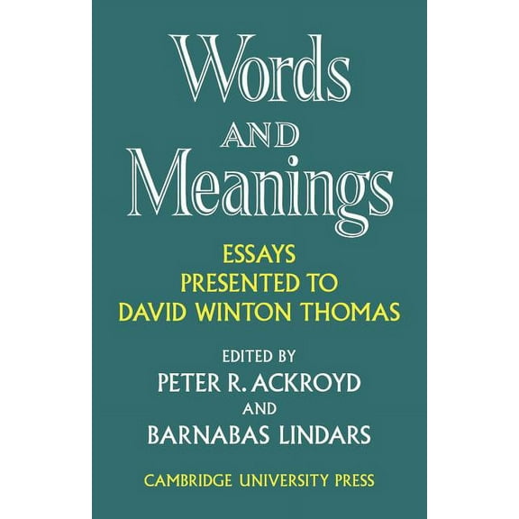Words and Meanings, (Paperback)