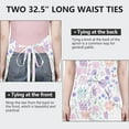 thumbnail image 6 of Pioneer Flower Floral Print Pattern Apron-Garden Aprons for Women with Pockets-Cotton Linen Waterproof Kitchen Cooking Gardening Aprons Adjustable for Kitchen,Cooking,BBQ and Salon 33x27 Inch, 6 of 7