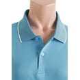 thumbnail image 4 of CLOVERY Women's Sportswear 2-Button Placket Polo Short Sleeve Shirt (S-3XL), 4 of 5