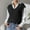 Black, variant on Women's Solid Color Sweater Vest Loose V Neck Cute Sleeveless Knitted Casual Pullover Tops Outerwear Short Sleeve Sweater Women Fall Top Sweater Vest Women Plaid Sweater S Winter Sweater Sweater