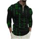 thumbnail image 1 of Hombres Sudaderas de Suéter Solapa Rayas Cremallera de Manga Corta Superior, Deportes Casual para el Uso Al Aire Libre, 1 of 5