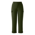 thumbnail image 4 of Edvintorg Womens Cargo Pants with Pockets High Waisted Hiking Trouser Outdoor Casual Athletic Pant Clothes Women Army Green S-2XL, 4 of 8