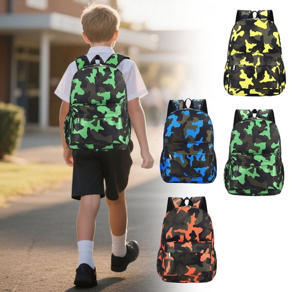 ibiyuan School Backpacks Water Resistant Multi Pocket Lightweight Durable School Bag for Ages 5th 6th 8th 10th, Primary, Middle Elementary, Outdoor Travel, Hiking