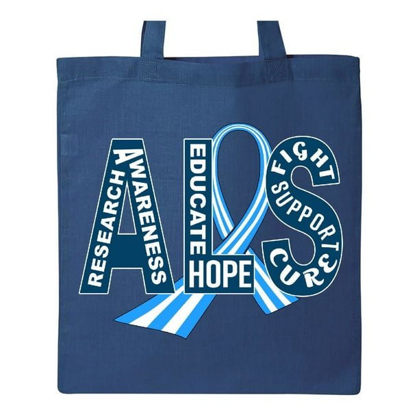 Als Awareness Ribbon Tote Bag Royal Blue One Size Als Awareness Ribbon Tote Bag Royal