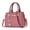 Pink, variant on Vegan Leather Satchel Tote Bag for Women Top Handle Handbag Large Capacity Cross Body Bag