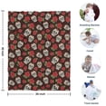 thumbnail image 4 of Brown Skull Rose Pattern Blanket,Comfortable Soft Flannel Throw Blanket,All Season,Warm Lightweight Blankets for Sofa Bed Couch Living Room Chair,30"x40", 4 of 4