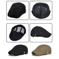 thumbnail image 4 of Minzimin Men's Flat Caps Mesh,2 Pcs Adjustable Breathable Newsboy Beret Ivy Irish  Cabbie Hat for Outdoor Activities, 4 of 8