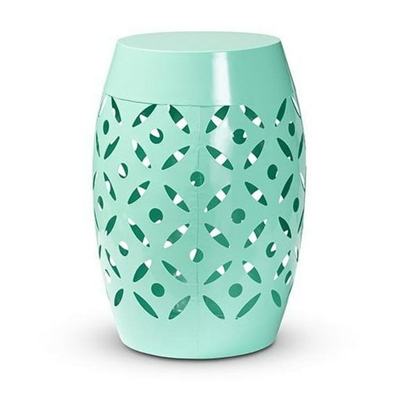 Baxton Studio Hallie Modern and Contemporary Aqua Finished Metal Outdoor Side Table