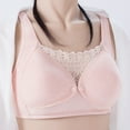 thumbnail image 4 of Gyexs Women Front Button Nursing Bra Wireless Push Up Support Maternity Comfort Seamless Breastfeeding Bra Top, Pink, Size 38, 4 of 4