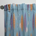 thumbnail image 3 of Designart 'Botanical Floral Retro Pattern II' Mid-Century Modern Curtain Panel, 3 of 5