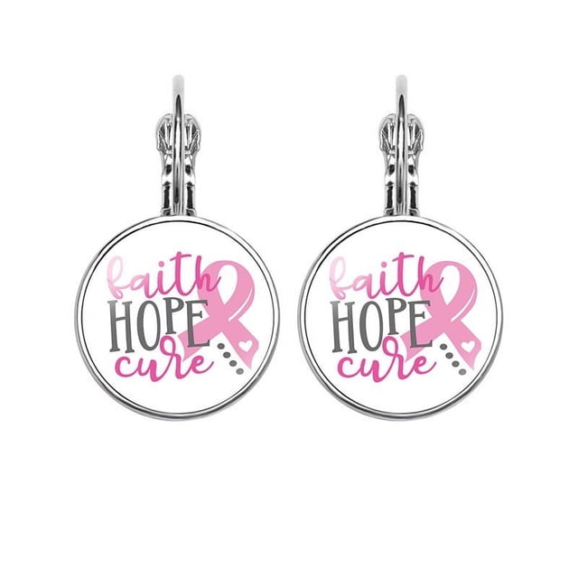 Caring For Breast Theme Accessories Breast Awareness Womens Earrings Ear Hooks