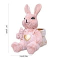 thumbnail image 2 of Easter Bunny Backpack Style Decor, Cute Desktop Ornament, Handmade Craft, Spring Festival Accent, Easter Decor, Adorable Rabbit Figurine for Living Room, Party and Holiday Decoration, 2.8*5in, Pink, 2 of 6