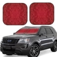 thumbnail image 1 of Saiise Vintage Burgundy for Foldable Car Sun Shades (2-Pack) Offer Sun Protection with an Easy-fold Design for Convenient Windshield Shading-Small, 1 of 6