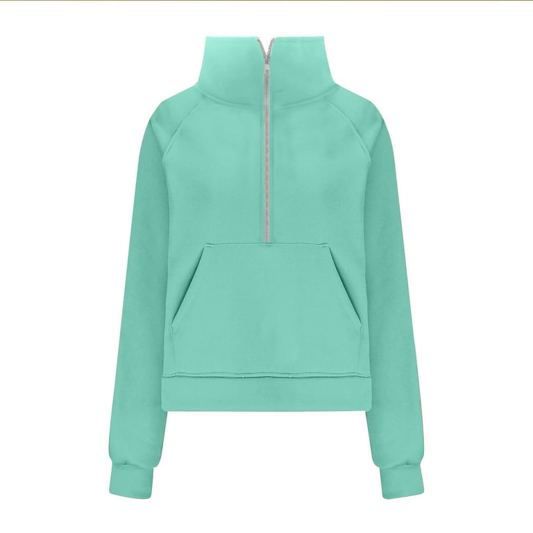 トップス juvyy JUUYY-Women-Half-Zip-Pullover-