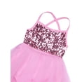 thumbnail image 3 of iEFiEL Girls Sequins Ballet Dress Hi-low Tulle Dance Leotard Dress Pink 3-4, 3 of 6