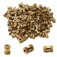 thumbnail image 1 of HUGFEGWE M2x5mm Female Thread Knurled Nuts,200PCS Hx3.5mm OD Brass Threaded Insert Embedment Nuts Hydraulic Welded Joint Injection Molding Assortment Kit for 3D Printing Injection Molding CJB91-25056, 1 of 7