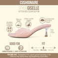 thumbnail image 3 of Cushionaire Giselle Clear Kitten Heels for Women, Comfortable and Stylish Low Heeled Mules Dressy Slip-On Design, 3 of 25