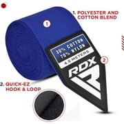 RDX Boxing Hand Wraps Inner Gloves, 4.5 Meter 180 Inches Elasticated Thumb Loop Bandages, Under Mitts Wrist Hand Protection, Muay Thai MMA Kickboxing Martial Arts, Punching Bag Speed Ball Training