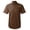 Brown, variant on Allsense Men’s Short Sleeve Performance Stretch Wrinkle Resistant Dress Shirt, Red, X-Large