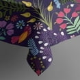 thumbnail image 5 of Pioneer Flower Floral Print Pattern Square Tablecloth,Waterproof Square Table Cover,Wipeable Spillproof Washable Table Cover for Home Kitchen Party Decor 42"X42"(107x107cm), 5 of 6