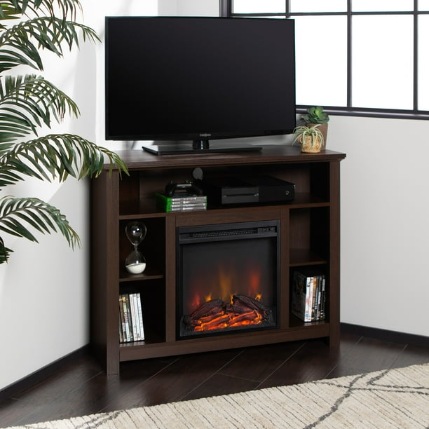 Manor Park Tall Corner Fireplace TV Stand for TV's up to 48" Espresso