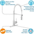 thumbnail image 2 of Pacific Bay Rainier Kitchen Faucet with Pull Down Sprayer, Chrome Plated, 2 of 11