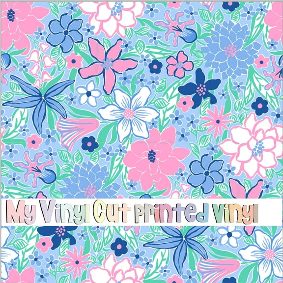 Printed Adhesive Vinyl Penelope Pattern Permanent Adhesive (Small Scale)