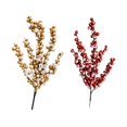 thumbnail image 4 of Artificial Berry Cuttings Christmas Decoration Branches Falling Snow Decoration 6Pcs, 4 of 12