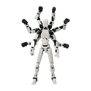 T13 3D Action Figure , 3D Printed Multi-Jointed, Titan 13 Action Figures, Multi-Articular Lucky Mobile Robot Nova,Desktop Decorations for Game Lovers Toys (Black)