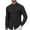 Black, variant on Men's Long Sleeve Stretch Dress Shirts Band Collar Button Down Shirt Muscle Fit