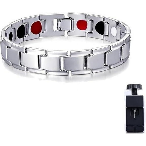 Ashosteey Ultra Strength Magnetic Bracelet,Effective Titanium Magnetic Bracelets for Women and Man - Adjustable Bracelet Length with Sizing Tool for Perfect Fit