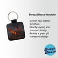 thumbnail image 2 of Carnotaurus Volcano Erupting Dinosaur Faux Leather Square Keychain, 2 of 7