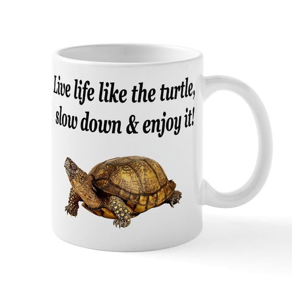 CafePress - LOVE A TURTLE Mug - 11 oz Ceramic Mug - Novelty Coffee Tea Cup