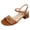 Coffee, variant on Women's Classic Block Heels Ankle Strap Open Toe Sandals Backless Lightweight Pumps Evening Wedding Dress Shoes Brown Size 8
